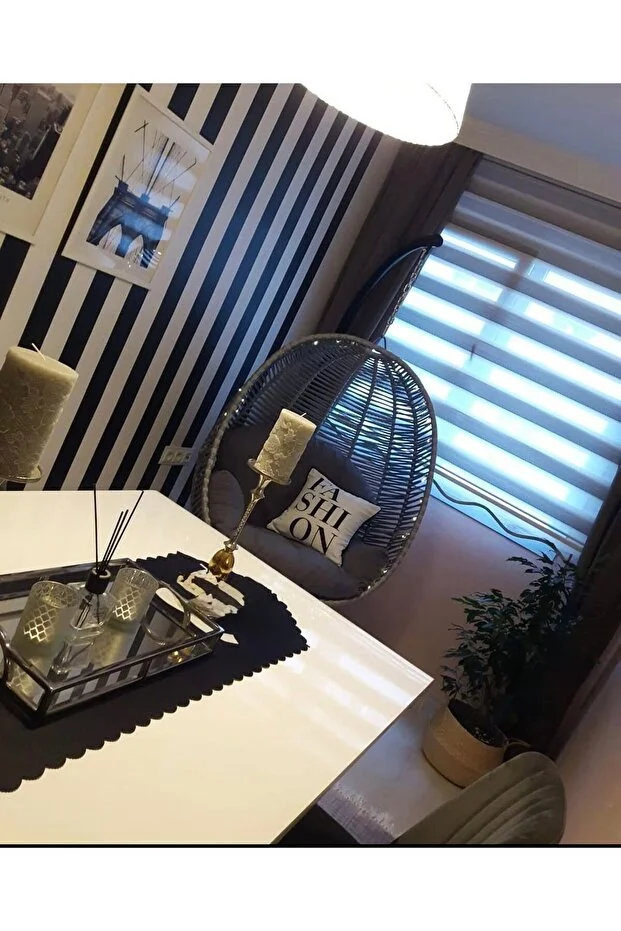 Alaçatı Model Salıncak Tek Kişilik Makrome Ip Örgü Bahçe Balkon Ev Salıncağı